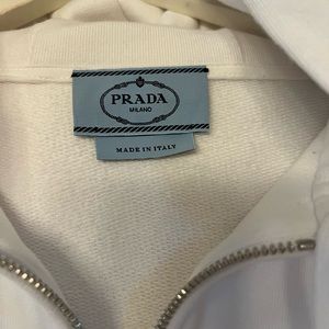 Prada hooded zip sweatshirt
